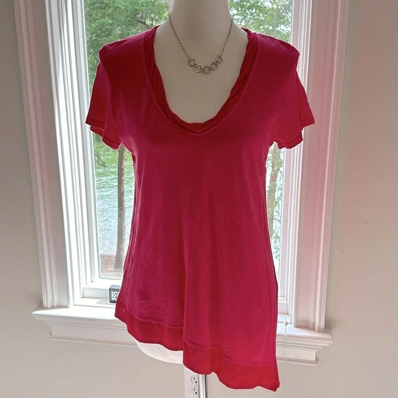 Anthropologie Left of Center Asymmetrical V-neck Top, size Small, EUC - Picture 1 of 6